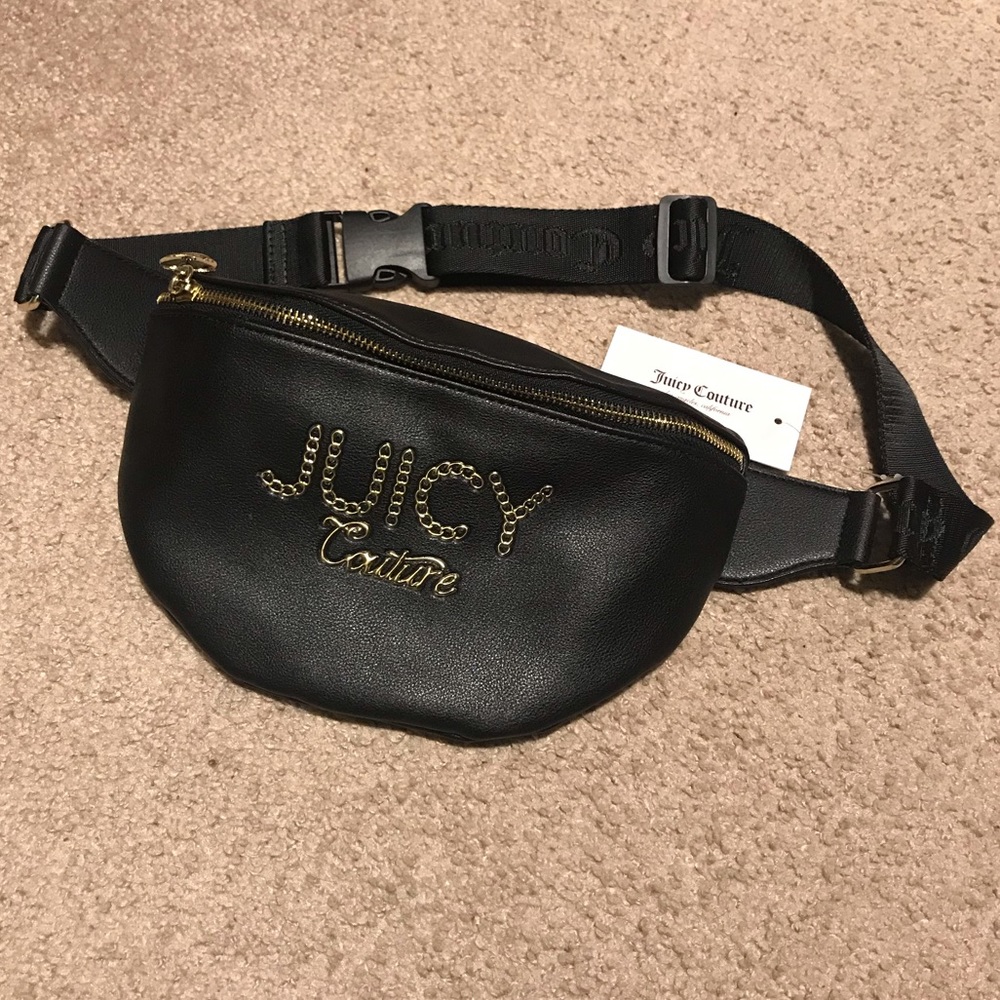 NWT Juicy Couture black fanny pack belt bag
